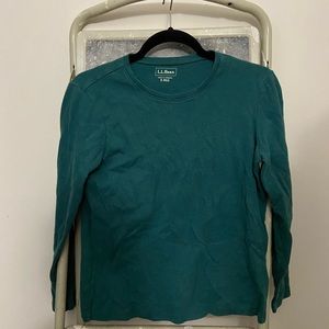 L.L Bean Green Long Sleeve Top
